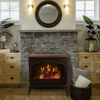 Cast Iron Electric Fireplaces E-50-HO & E-70-HO with WiFi