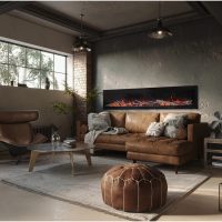 Lumina Symmetry Electric Fireplace with XS small oak